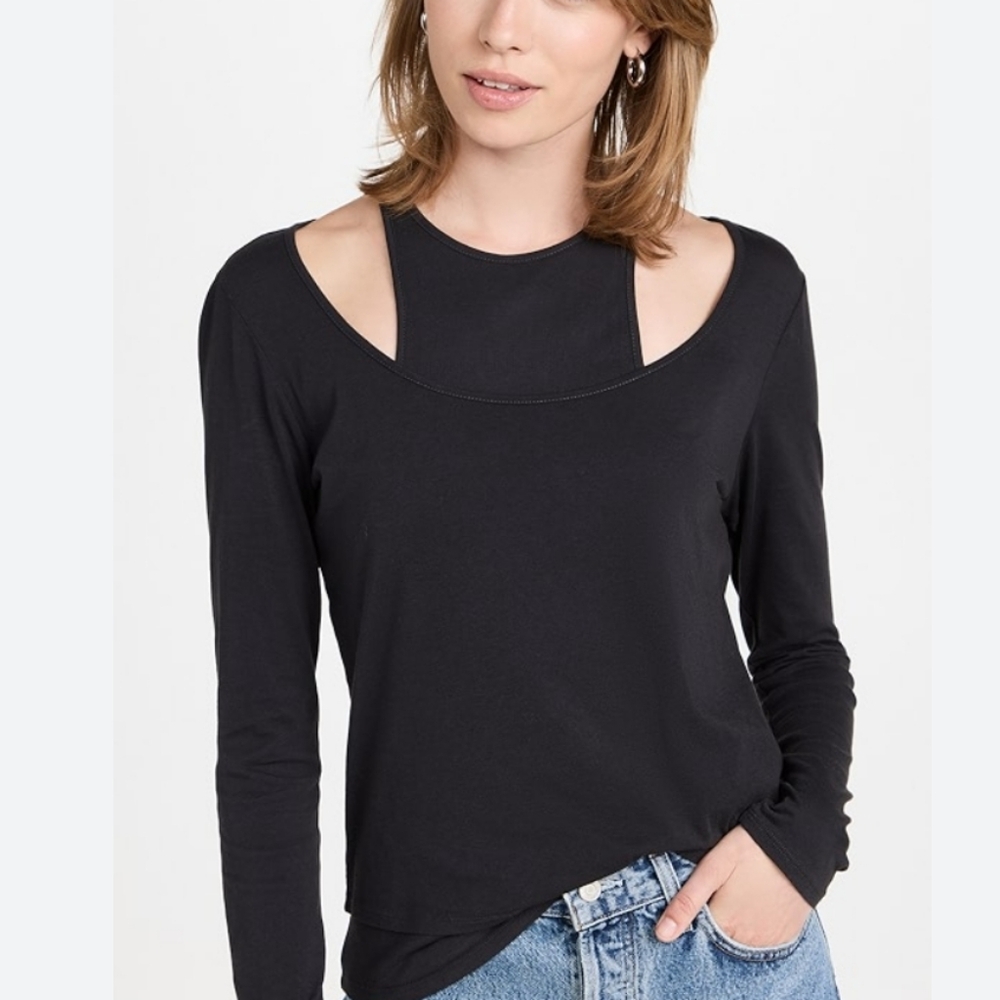 Pistola Denim Layered Top Size M